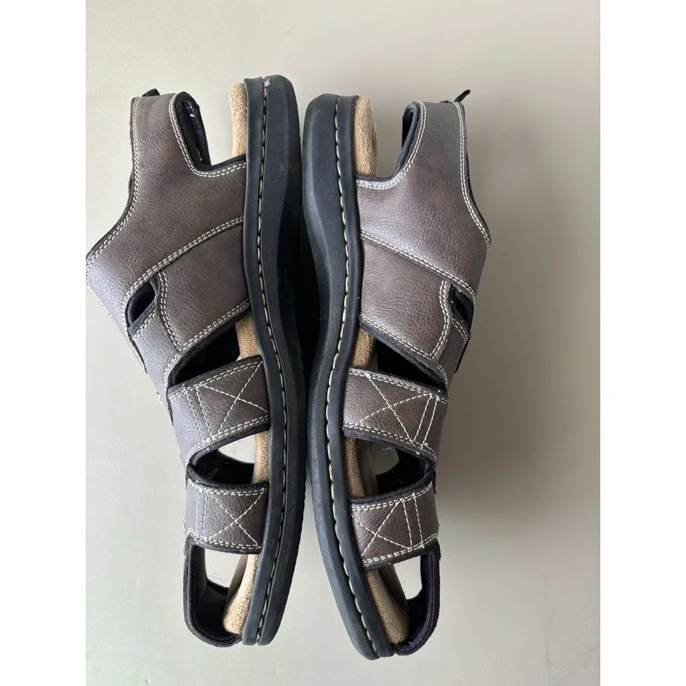 Dockers Searose‎ Fisherman Sandals Men's 12W Memory Foam Shoes Brown